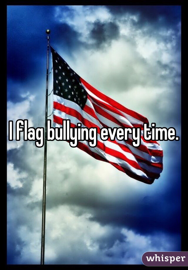 I flag bullying every time.