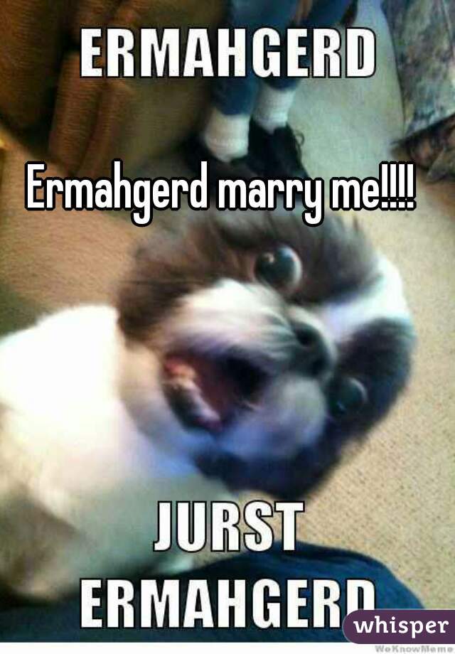 Ermahgerd marry me!!!! 