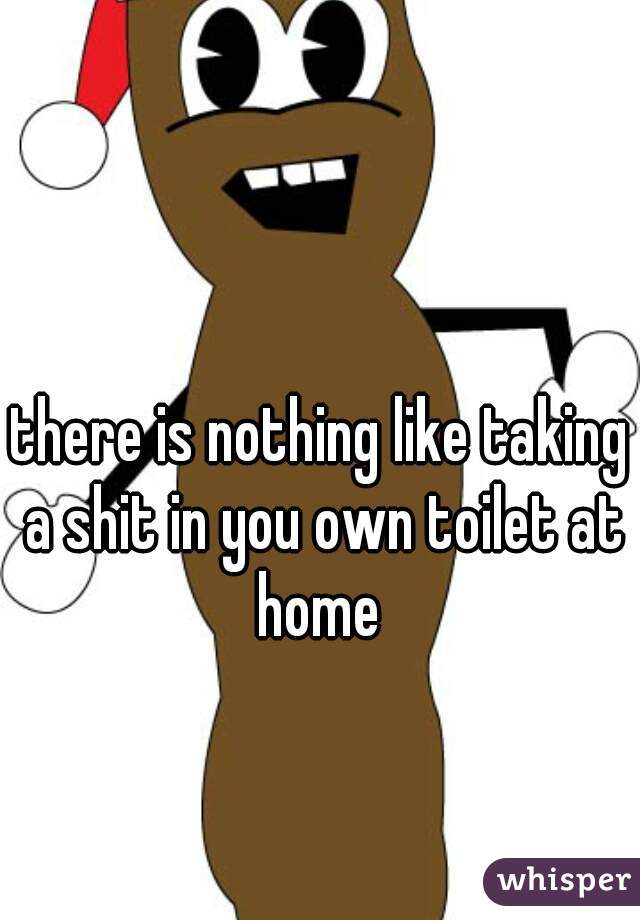 there is nothing like taking a shit in you own toilet at home 