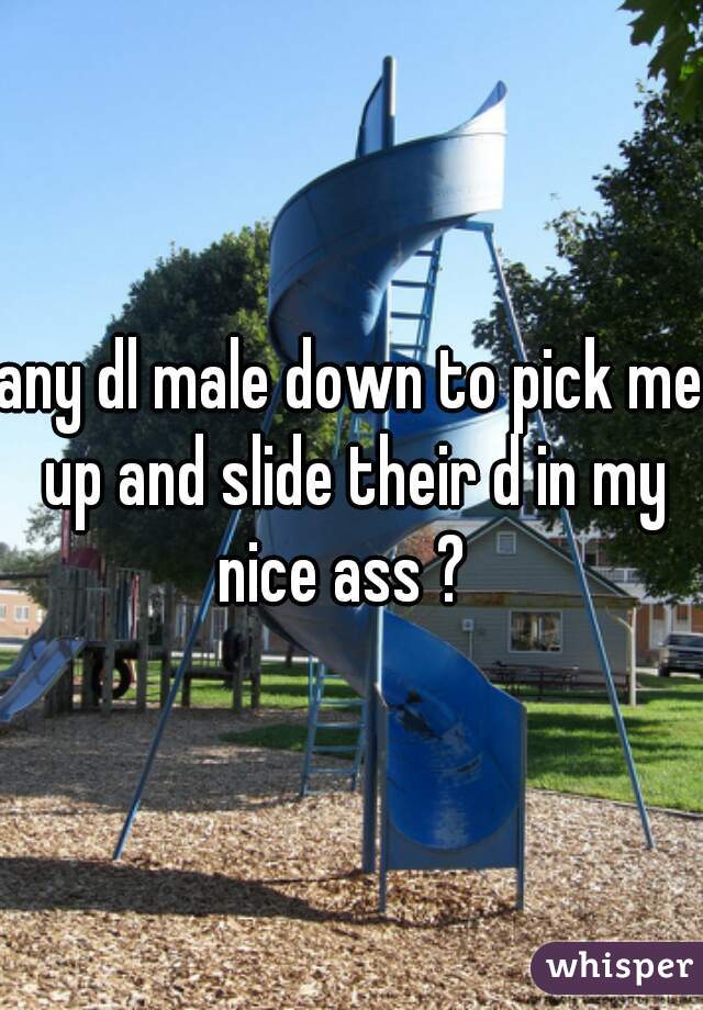 any dl male down to pick me up and slide their d in my nice ass ?  
