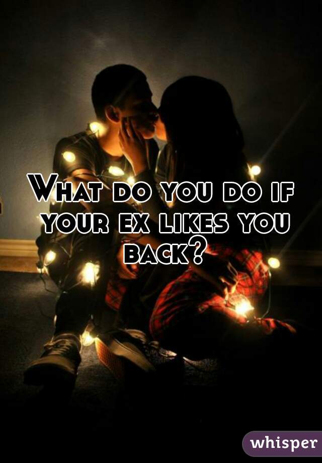 What do you do if your ex likes you back?