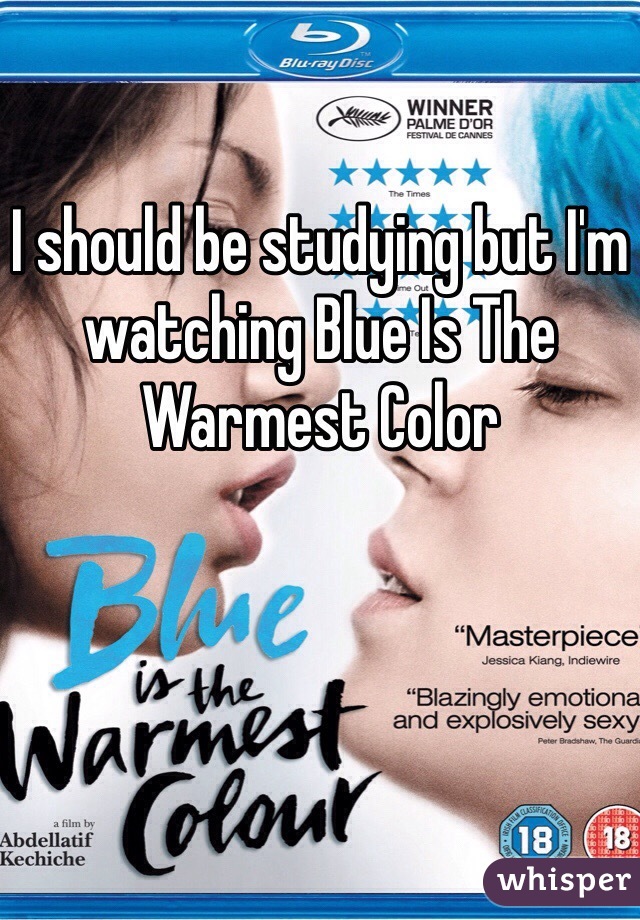 I should be studying but I'm watching Blue Is The Warmest Color