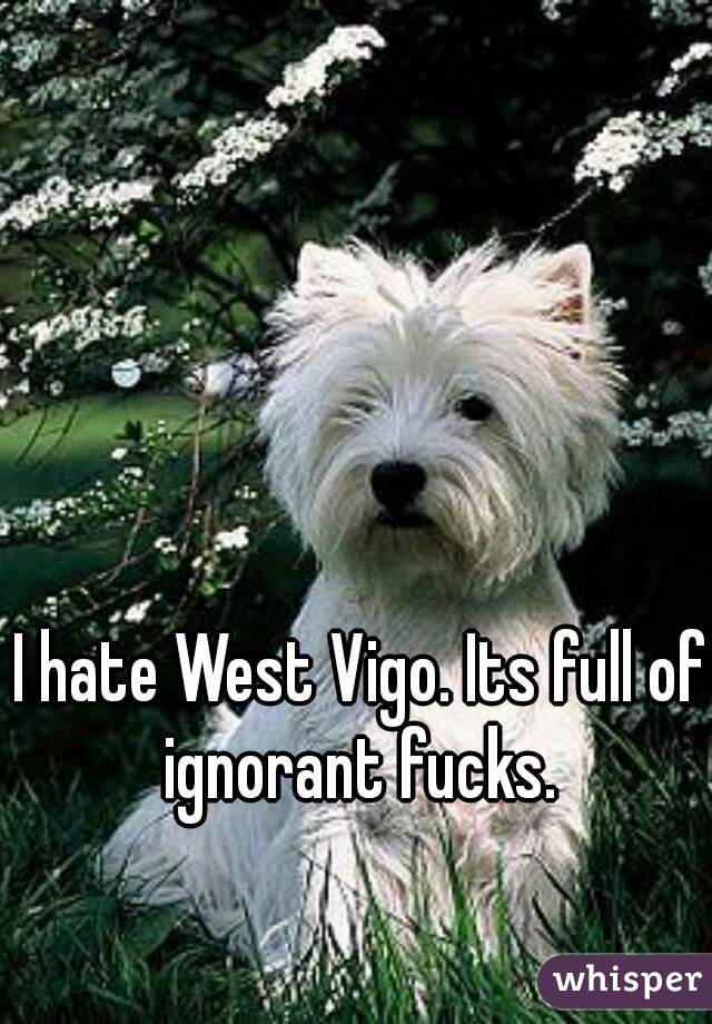 I hate West Vigo. Its full of ignorant fucks. 