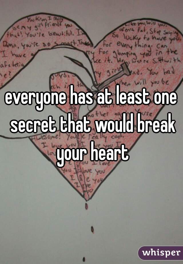 everyone has at least one secret that would break your heart