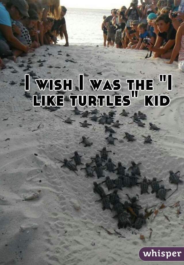 I wish I was the "I like turtles" kid