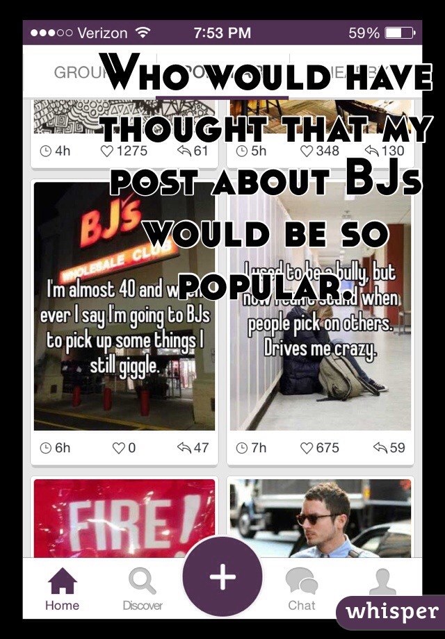 Who would have thought that my post about BJs would be so popular. 