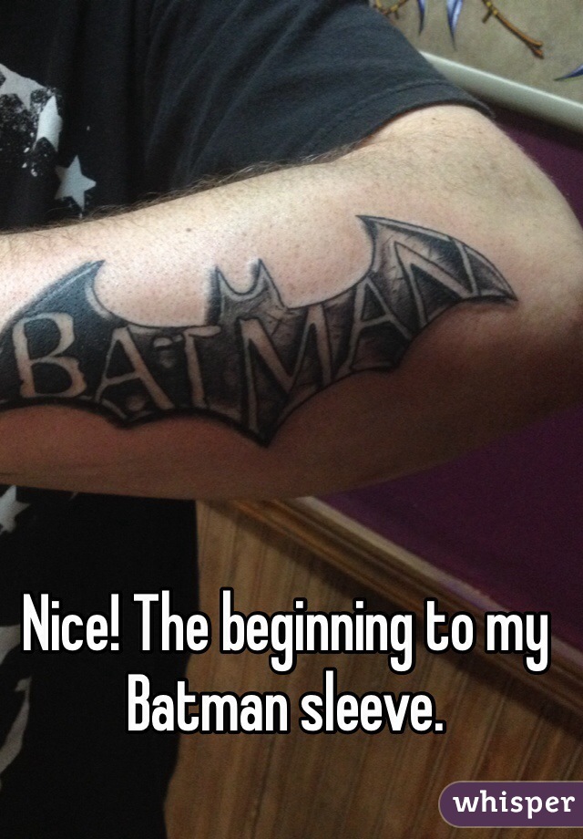 Nice! The beginning to my Batman sleeve. 