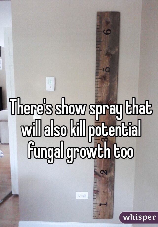 There's show spray that will also kill potential fungal growth too