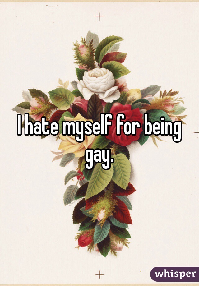 I hate myself for being gay. 