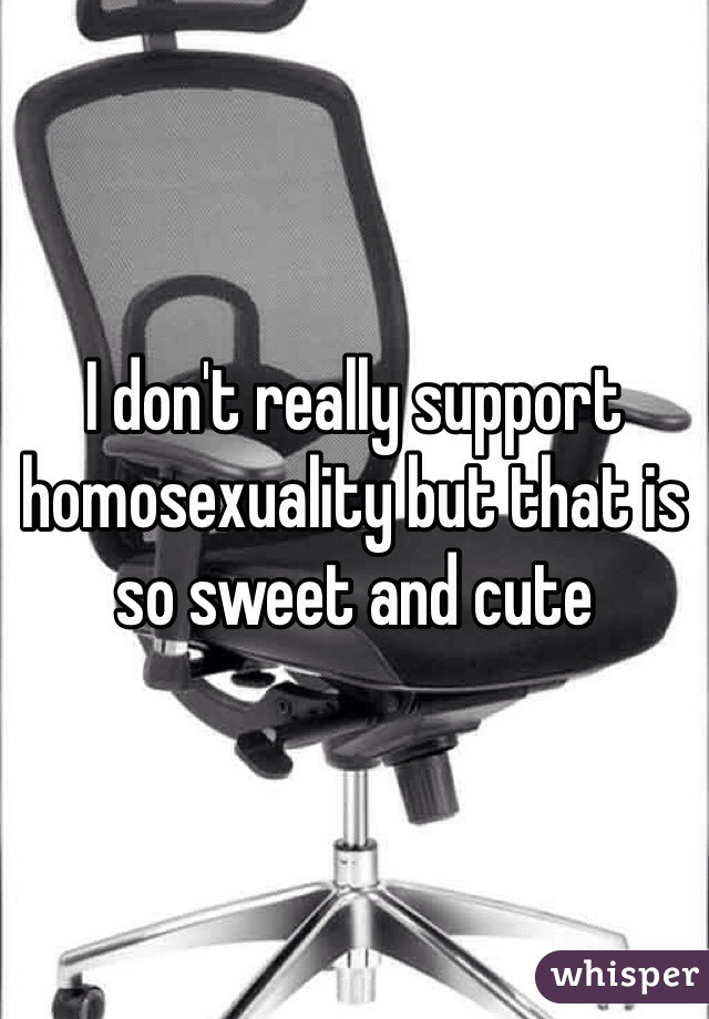 I don't really support homosexuality but that is so sweet and cute