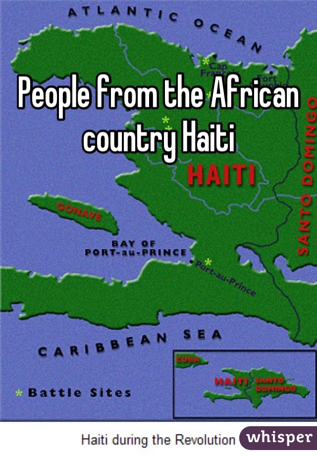 People from the African country Haiti