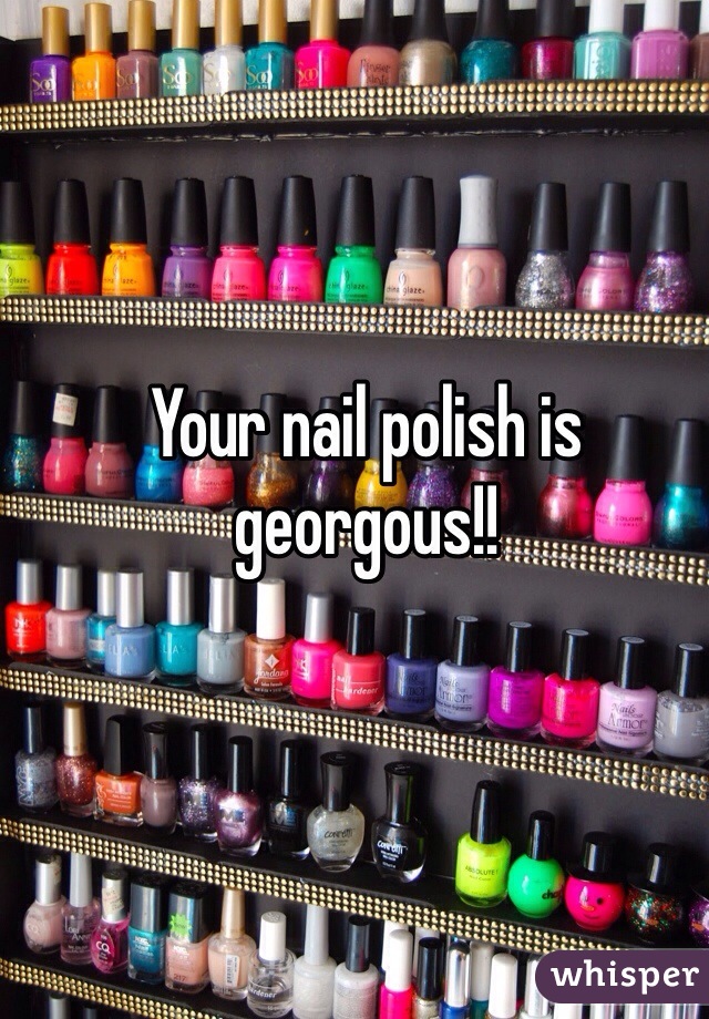Your nail polish is georgous!!