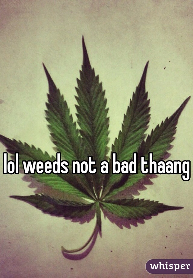 lol weeds not a bad thaang