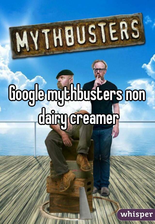 Google mythbusters non dairy creamer