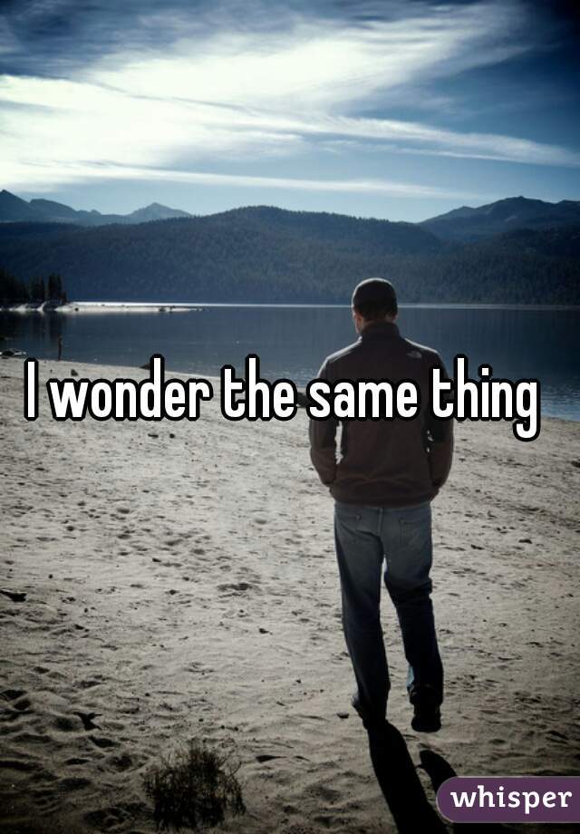 I wonder the same thing 