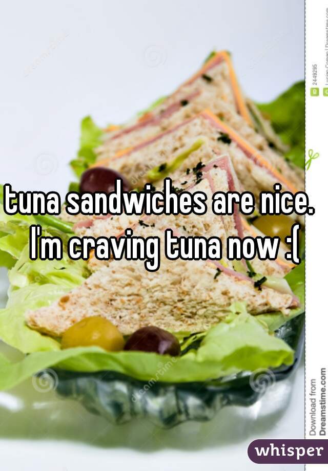 tuna sandwiches are nice.  I'm craving tuna now :(