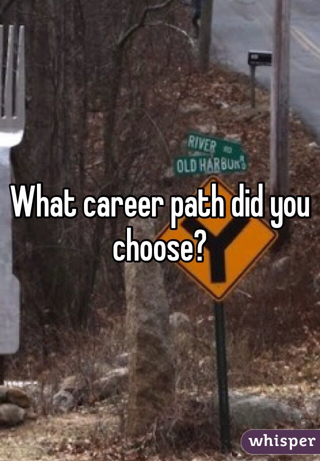 What career path did you choose?