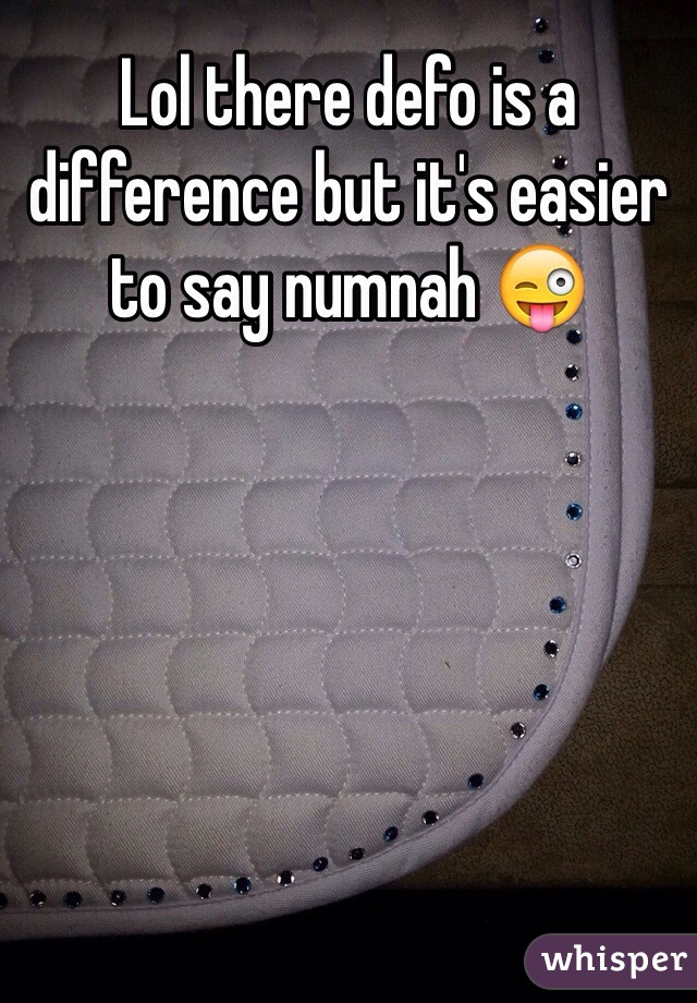 Lol there defo is a difference but it's easier to say numnah 😜