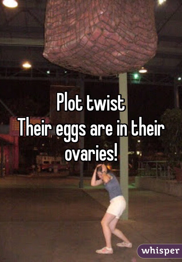 Plot twist
Their eggs are in their ovaries!
