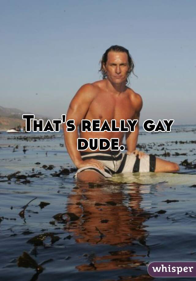 That's really gay dude.