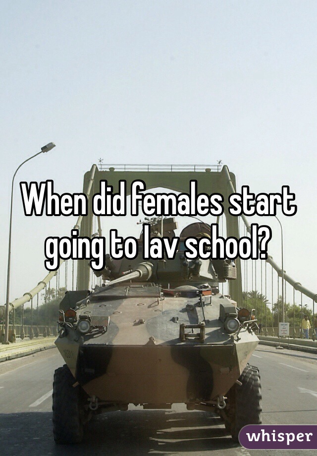 When did females start going to lav school? 