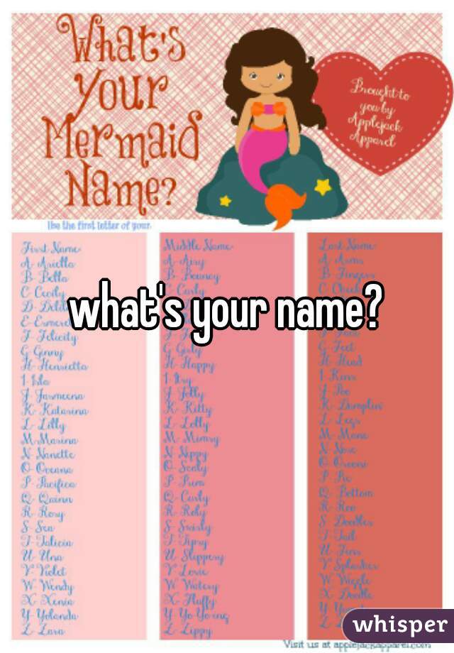 what's your name?