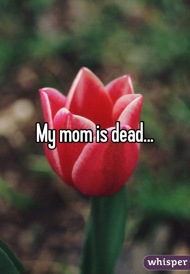 My mom is dead...