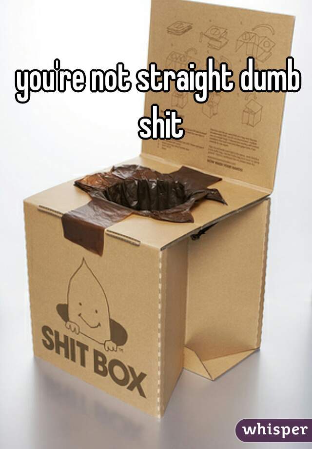 you're not straight dumb shit
