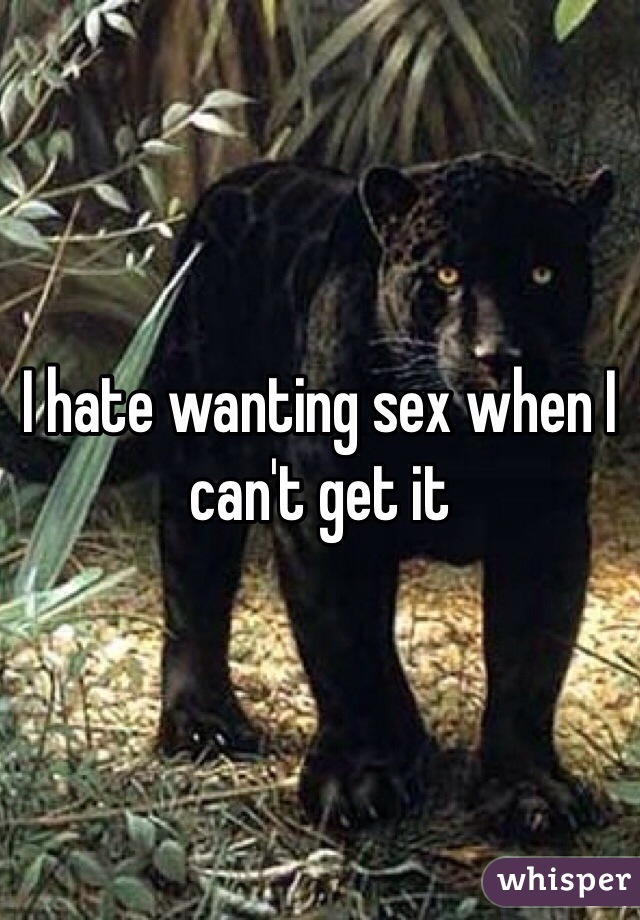 I hate wanting sex when I can't get it 