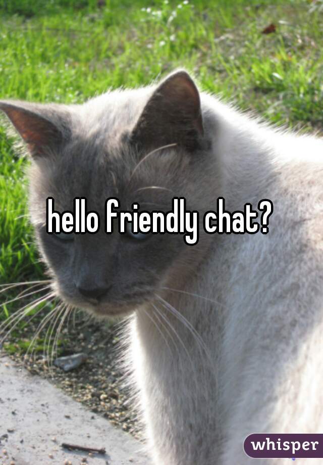 hello friendly chat?