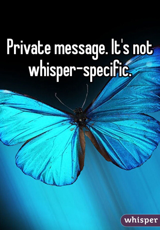 Private message. It's not whisper-specific. 