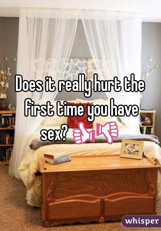 Does it really hurt the first time you have sex?👍👎