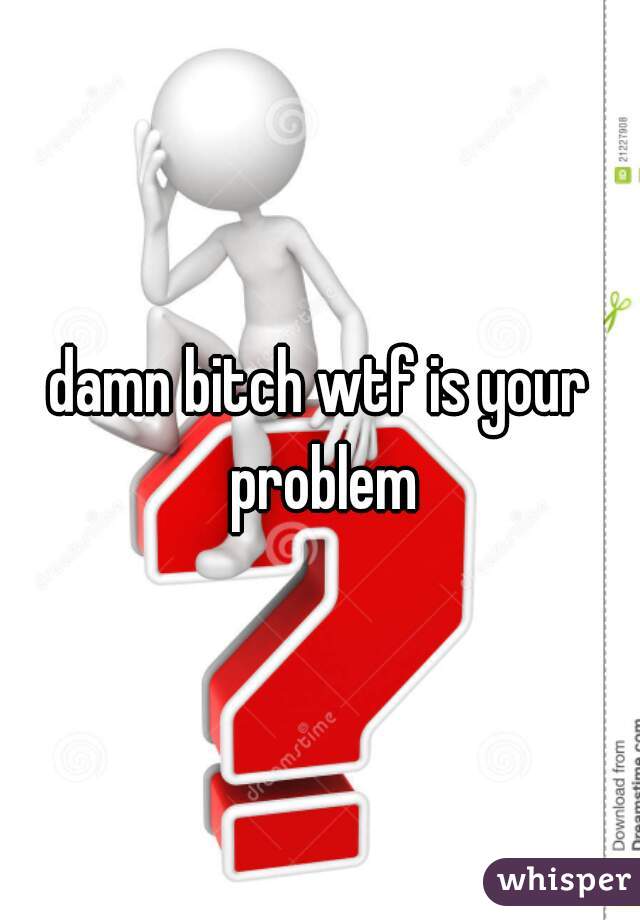 damn bitch wtf is your problem