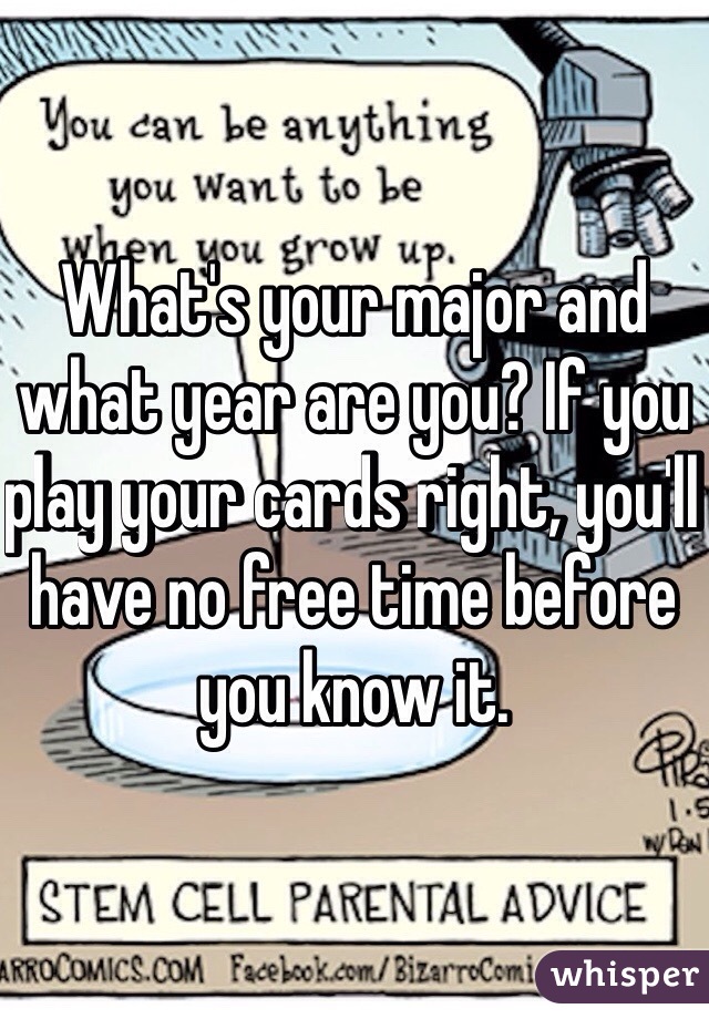 What's your major and what year are you? If you play your cards right, you'll have no free time before you know it. 
