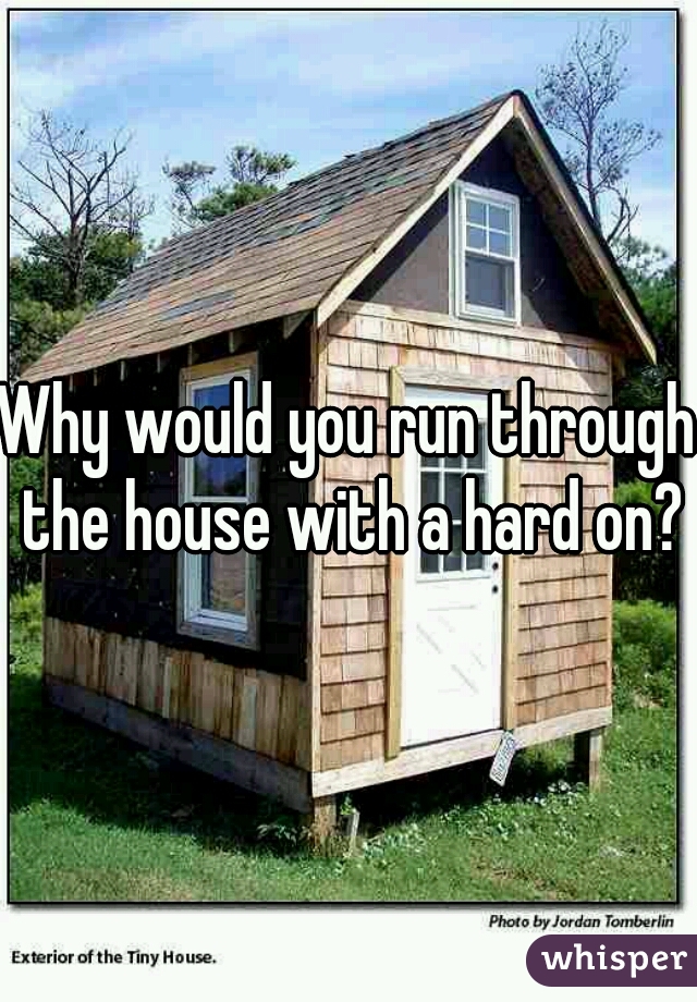 Why would you run through the house with a hard on?