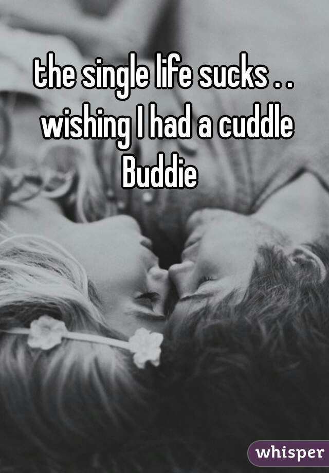 the single life sucks . . wishing I had a cuddle Buddie  
