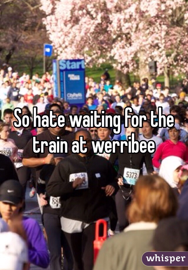 So hate waiting for the train at werribee