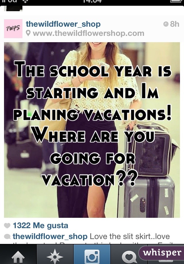 The school year is starting and Im planing vacations! 
Where are you going for vacation?? 
