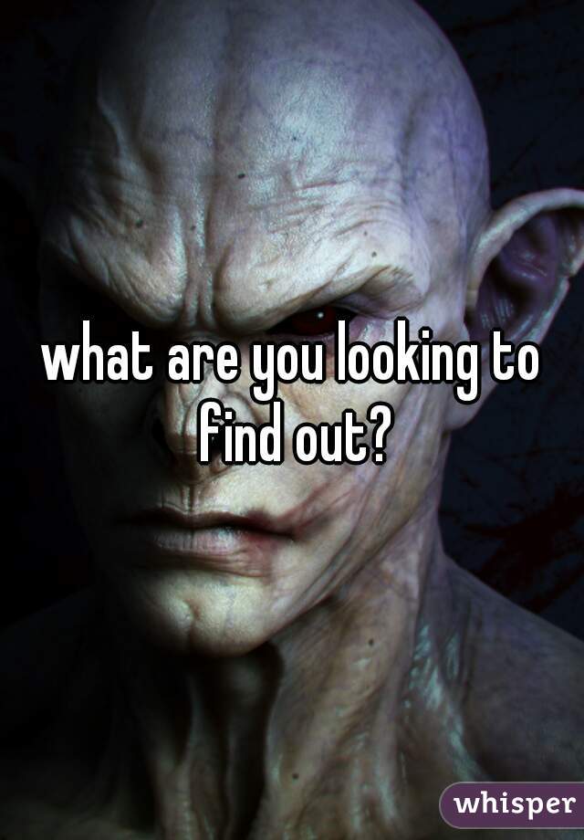 what are you looking to find out?