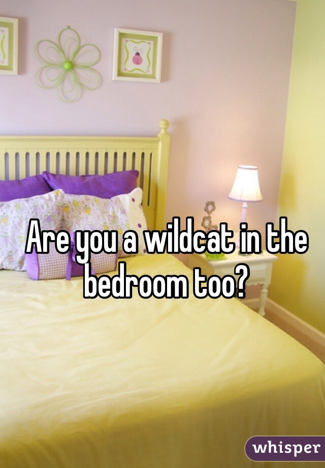 Are you a wildcat in the bedroom too?