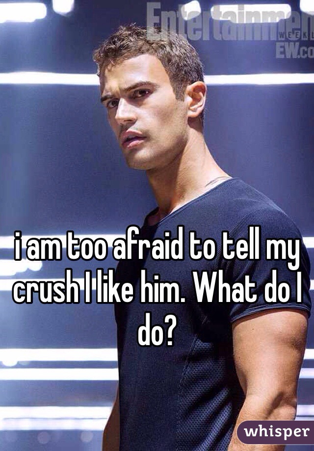 i am too afraid to tell my crush I like him. What do I do?