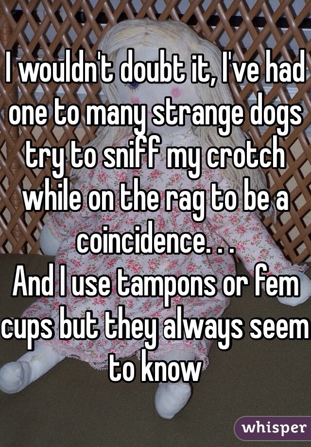 I wouldn't doubt it, I've had one to many strange dogs try to sniff my crotch while on the rag to be a coincidence. . . 
And I use tampons or fem cups but they always seem to know 