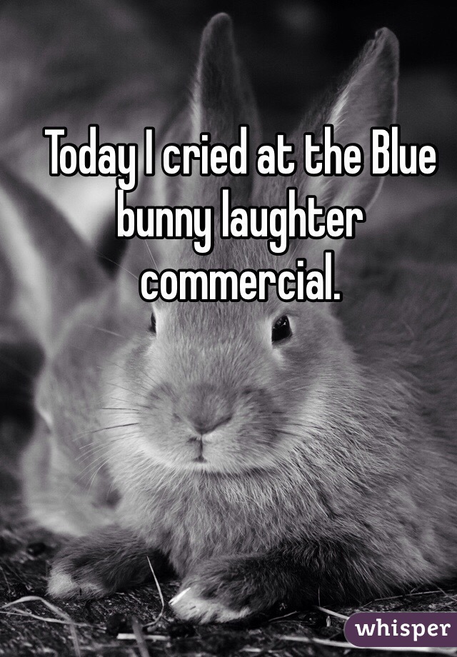 Today I cried at the Blue bunny laughter commercial.