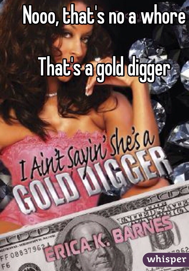 Nooo, that's no a whore

That's a gold digger 