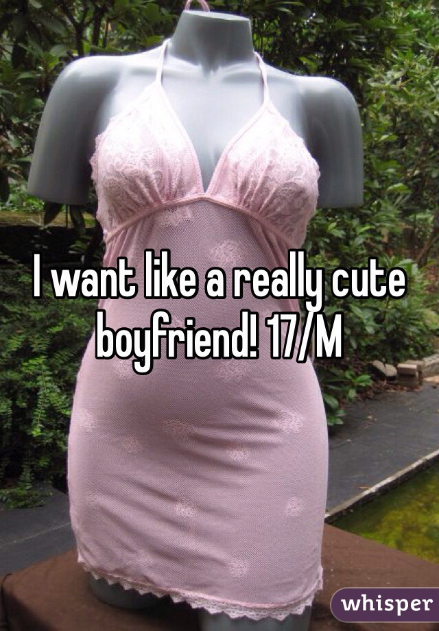 I want like a really cute boyfriend! 17/M