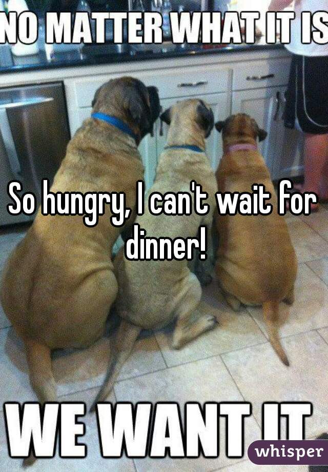 So hungry, I can't wait for dinner!