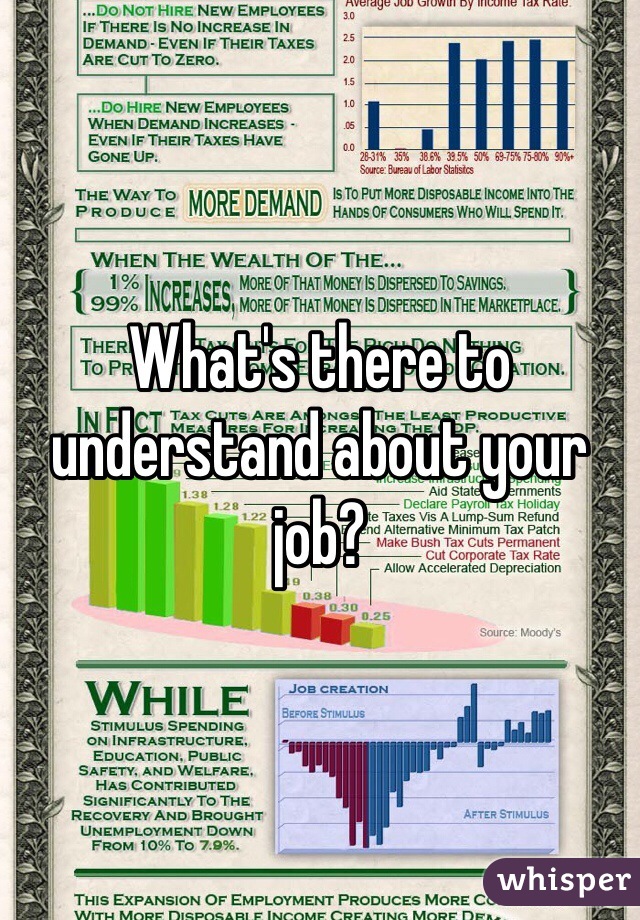 What's there to understand about your job?