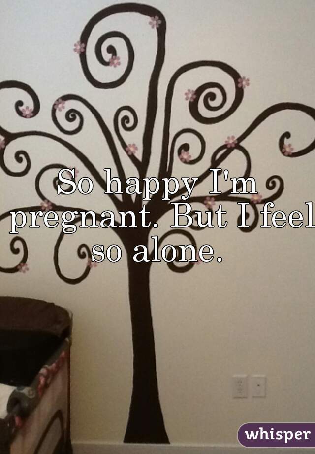 So happy I'm pregnant. But I feel so alone. 