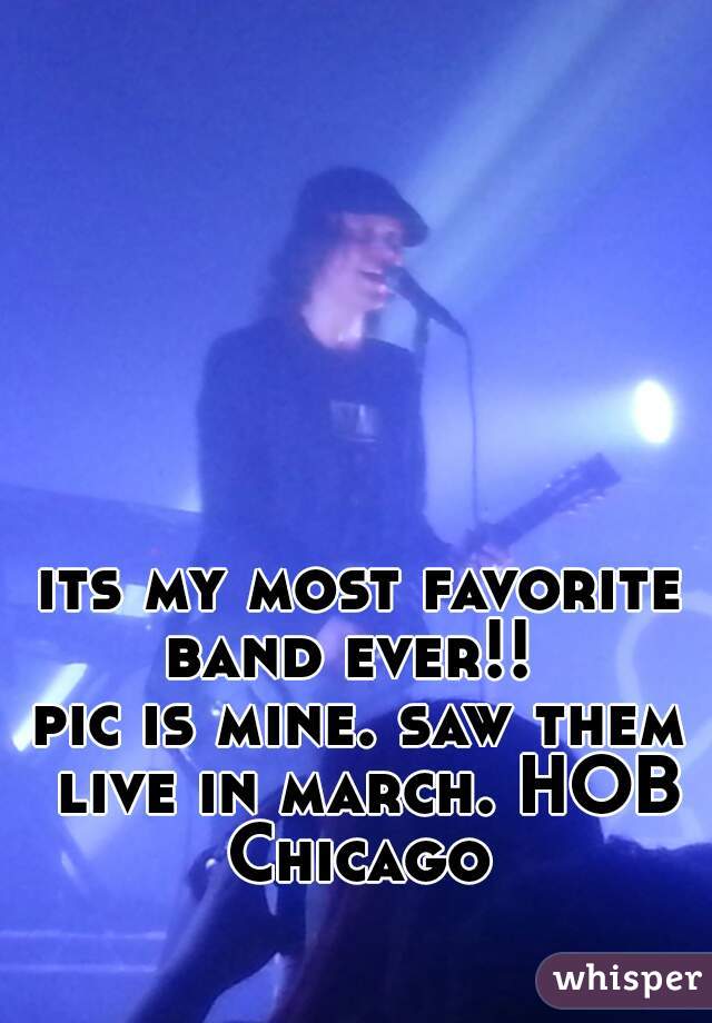 its my most favorite band ever!!  

pic is mine. saw them live in march. HOB Chicago 