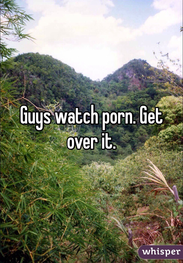Guys watch porn. Get over it. 